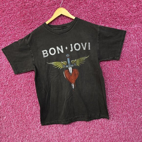 Bon Jovi Through The Heart Graphic T-Shirt Extra small/ Small - Picture 3 of 4